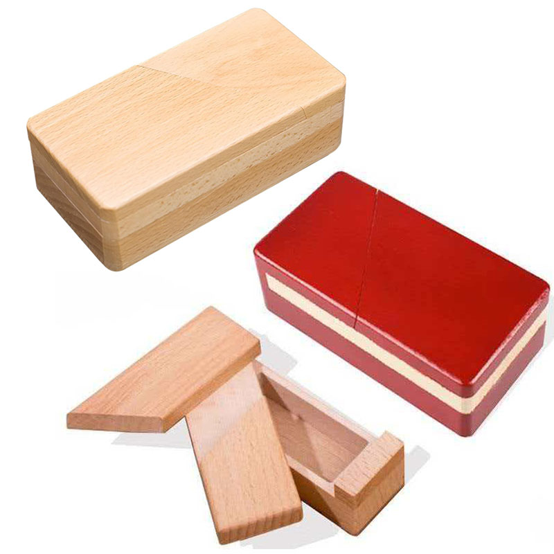 Woodworking Hobby - 大人とティーンエイジャー向けの不可能なパズルボックス バレンタインデーのサプライズギフト 木製脳トレマジックシークレットドロワー IQおもちゃ