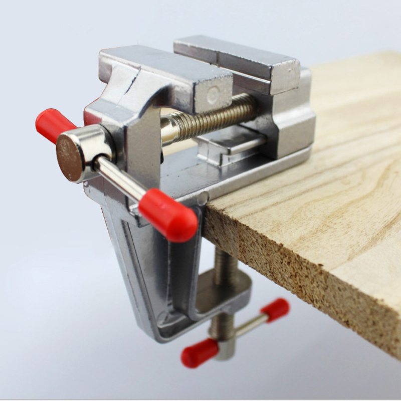 Woodworking Front Vise - 1個のミニワークベンチバイス、3.5インチのアルミニウムジョー付き - ジュエリー、木工、DIYプロジェクト用の多機能精密クランプ