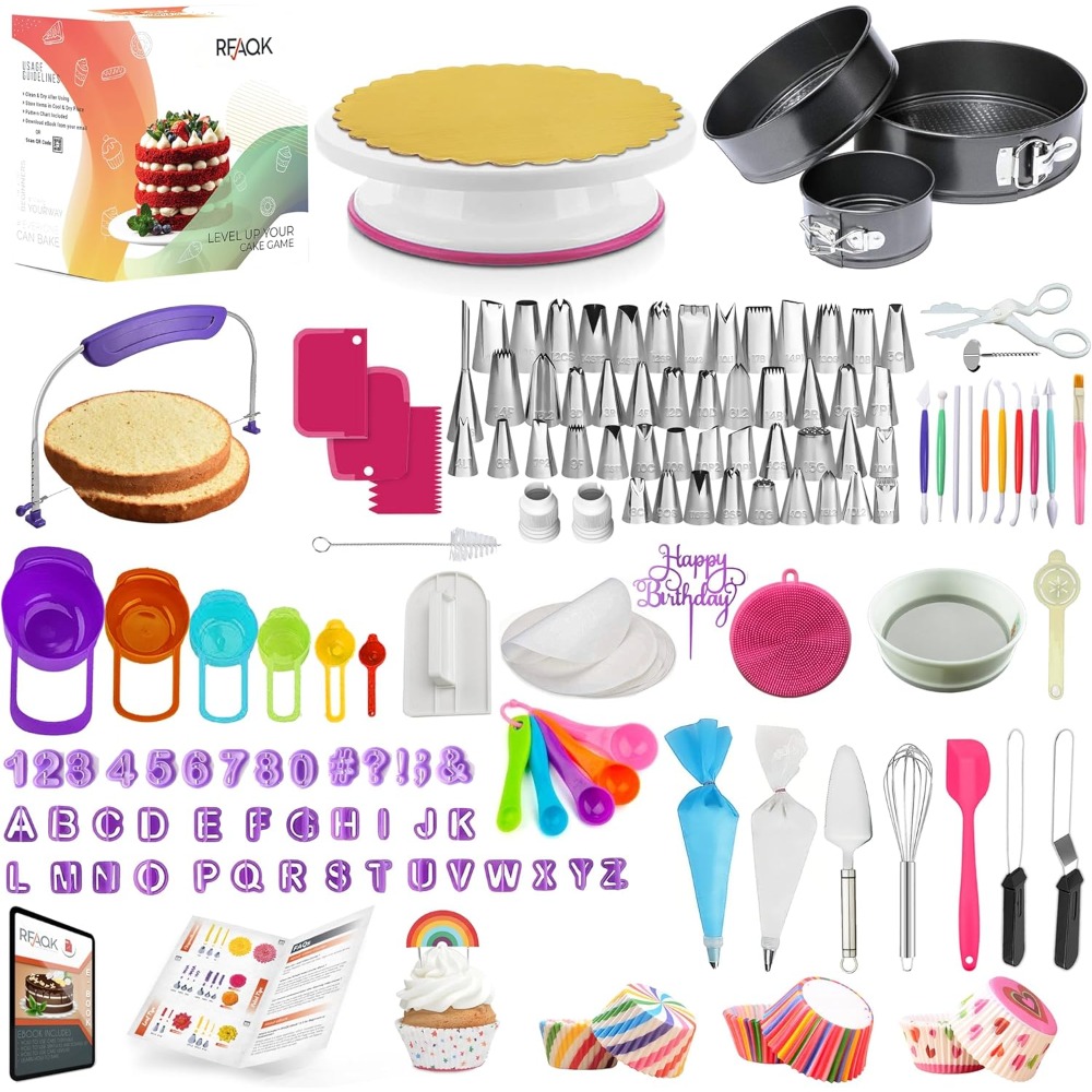 Turning Gouge Set - ケーキデコレーション用品 ケーキデコレーションキット スプリングフォームケーキパン3個セット ケーキ回転ターンテーブル ケーキデコレーションツール