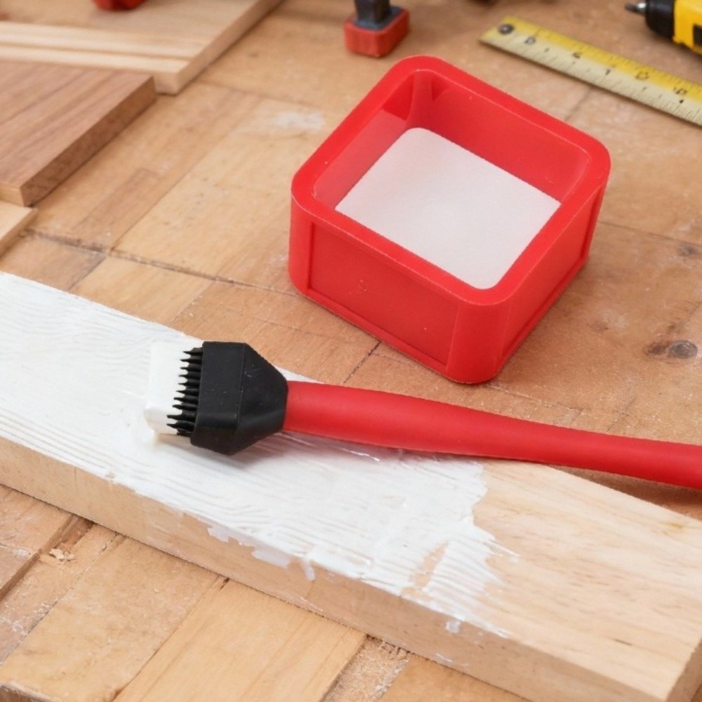 Woodworking Glue - 密閉可能な蓋付きシリコン接着剤ブラシ、お手入れ簡単、木工用接着剤アプリケーター、多目的接着剤収納ボックス、接着プロジェクト用