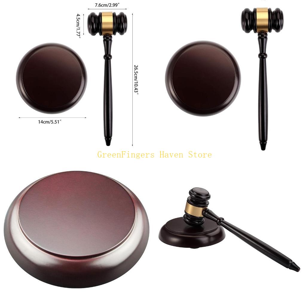 Woodworking University - F68D 木製小槌とブロック 弁護士裁判官オークション販売 エレガントなデスクアクセサリー 地元クラブの会長用 ホームデコレーション
