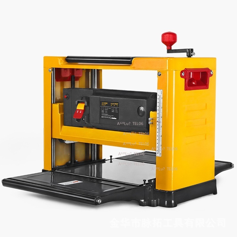 Woodworking Thicknesser - 小型木工かんな盤 卓上厚削り盤 電動ジョインター パワーツール 片面仕上げ フラッグポール