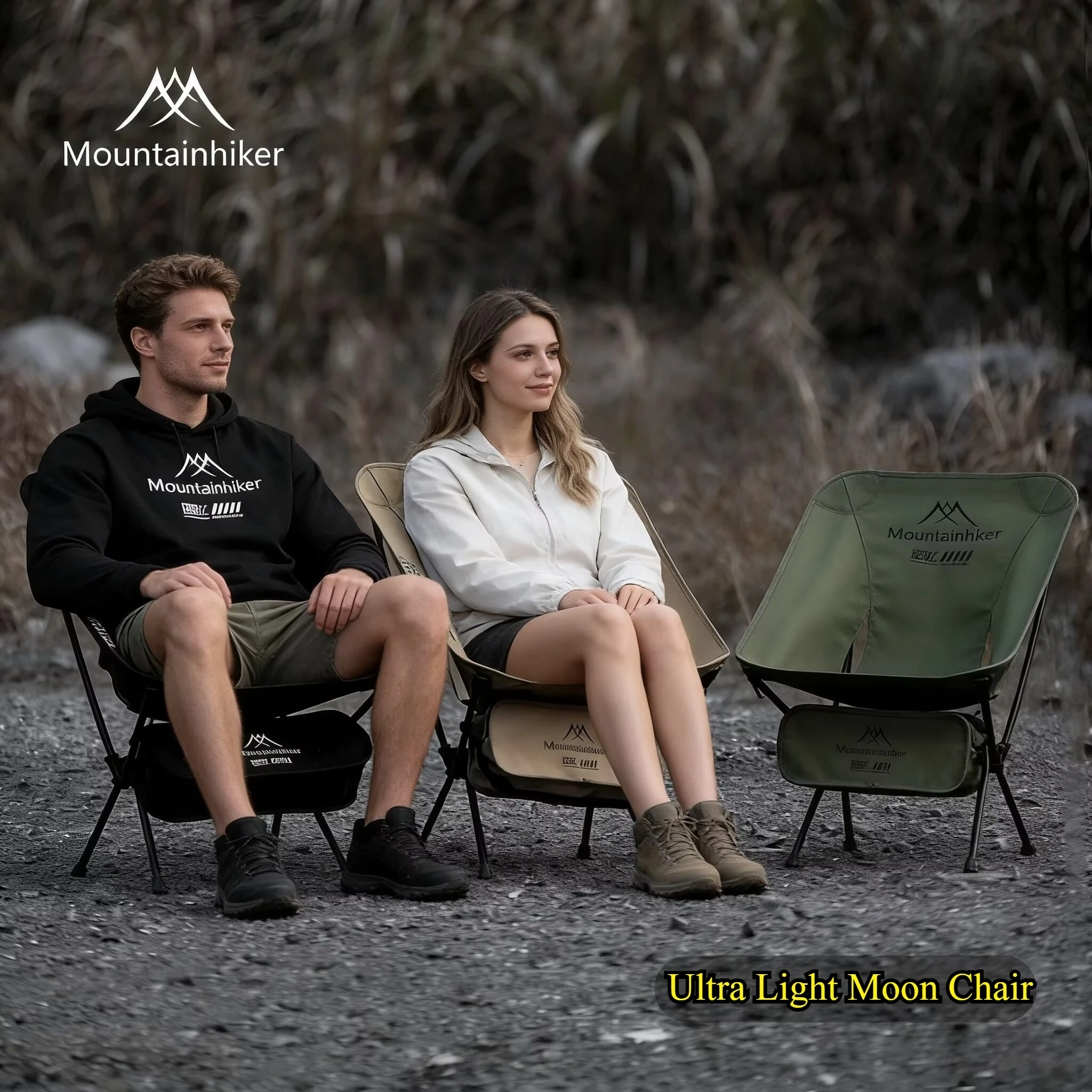 Woodworking Outdoor Furniture - MOUNTAINHIKER アップグレード超軽量ムーンチェア キャンプ ハイキング 釣り用 ポータブル折りたたみアルミニウム合金アウトドアベンチ
