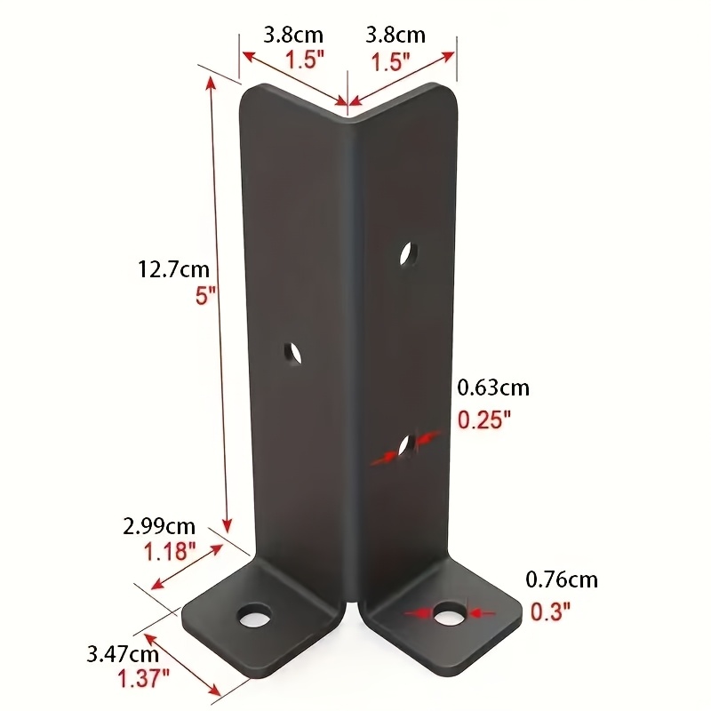 2個入り調整可能なデッキポストアンカーブラケット、頑丈な金属 - Woodworking Hatchet のレビューと価格