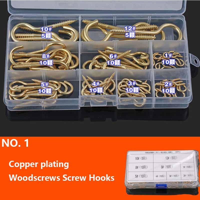 銅メッキ亜鉛疑問符フックネジ釘プラスロング羊の目ネジぶら下げ - Woodworking Questions のレビューと価格