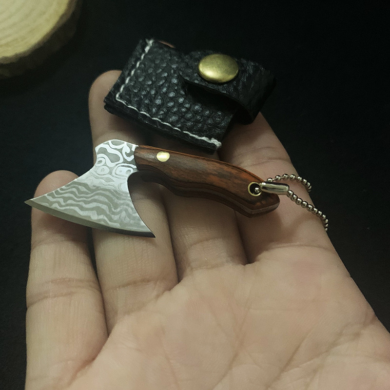 ミニ440ステンレス鋼斧ハチェットポケットナイフフルタング木 - Woodworking Hatchet のレビューと価格