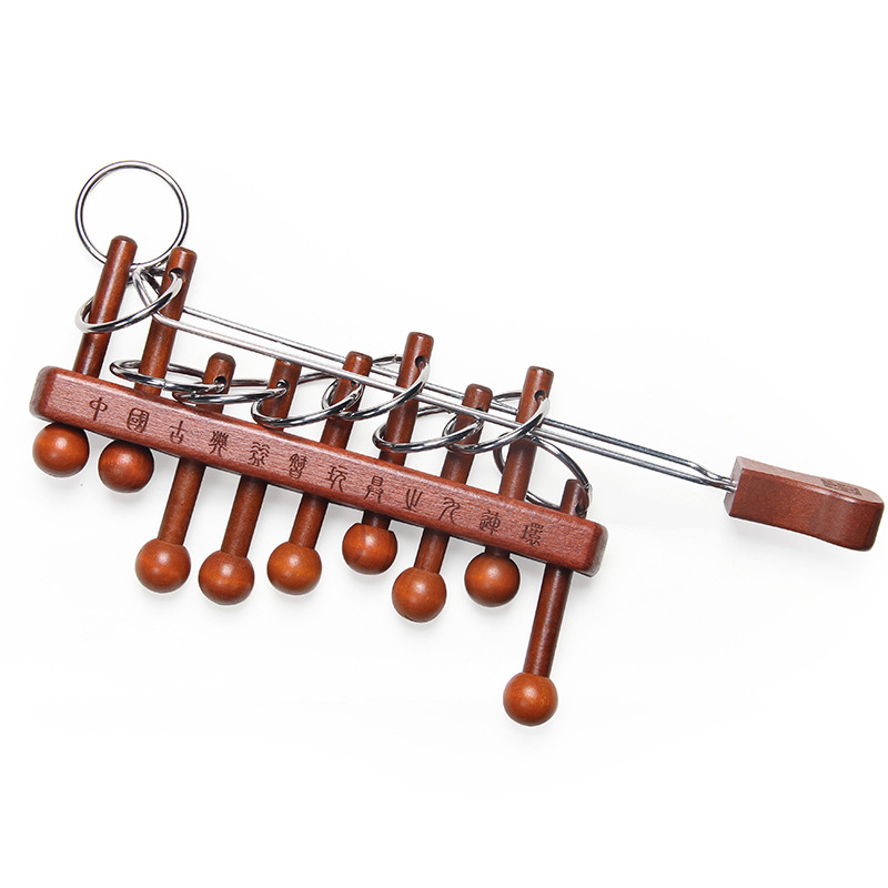 古典的な中国の九連リングパズル 大人向け子供向けの頭脳ゲーム - Woodworking Hobby のレビューと価格