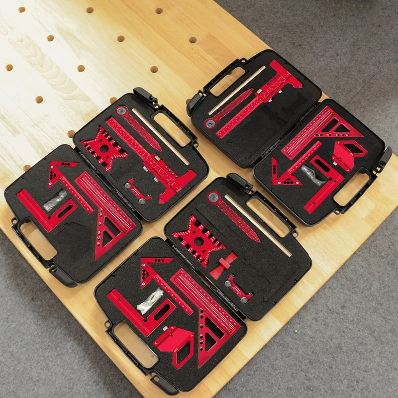 木工用アルミ製直角定規キット（ボックス付き）精密大工用クイッ - Woodworking Carpenter のレビューと価格