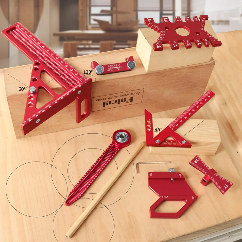 木工用アルミ製直角定規キット（ボックス付き）精密大工用クイッ - Woodworking Carpenter のレビューと価格