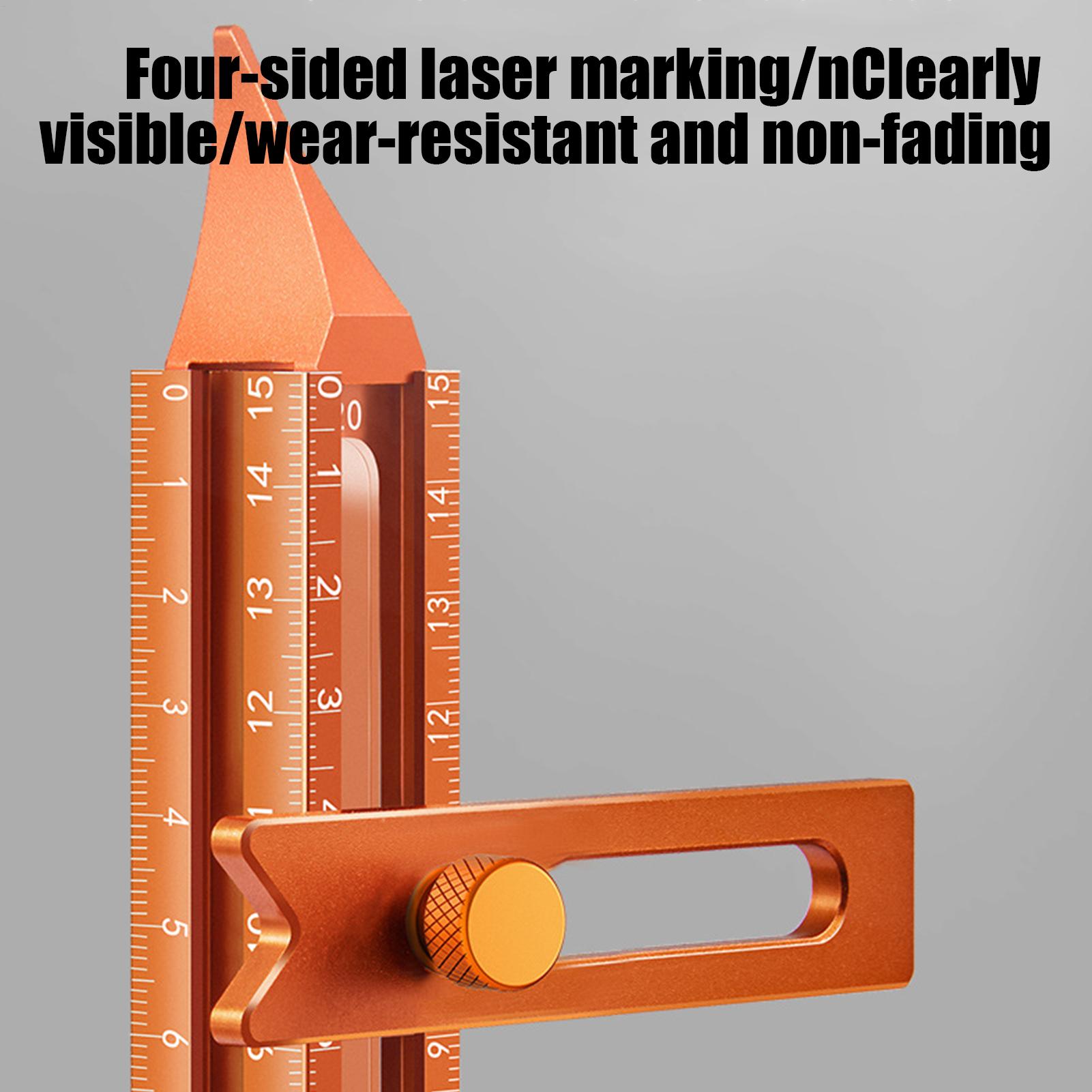 木工マーキングツール 4面磁気ベースゲージ 金属精密定規 大 - Woodworking Carpenter のレビューと価格