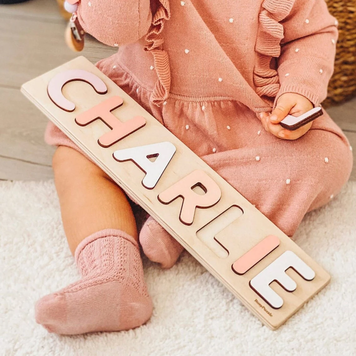 ペグ付きパーソナライズされた名前パズル |   子供向け木製 - Woodworking Hobby のレビューと価格