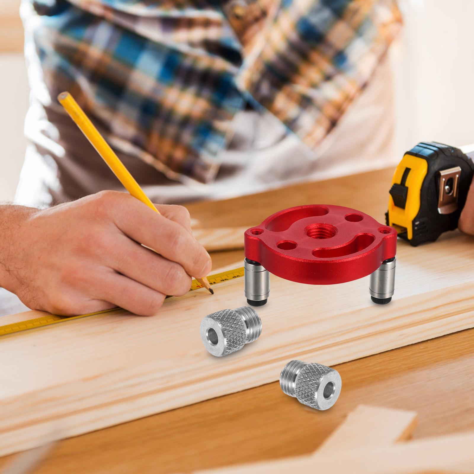 木工用ドリルロケーターツール1セット、精密垂直穴あけガイド、 - Woodworking And Carpentry のレビューと価格