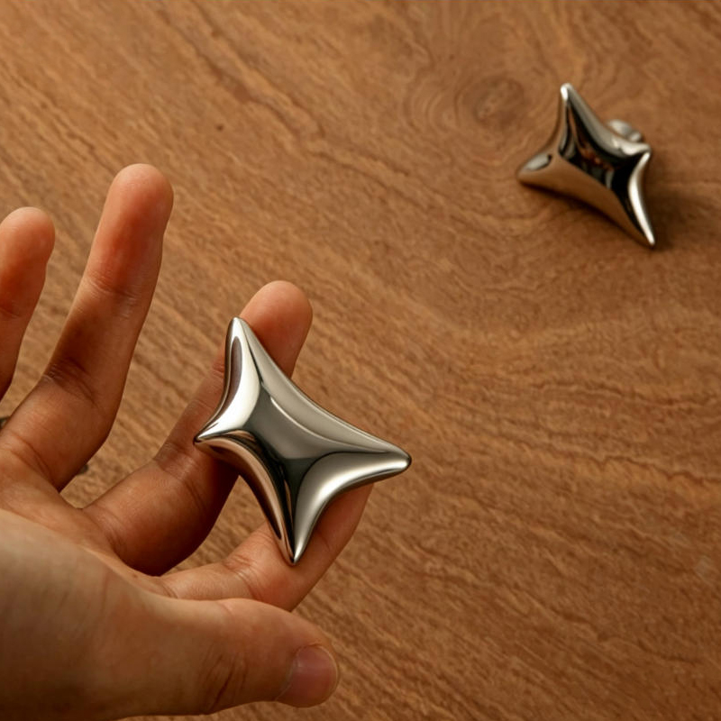 1/2/4/6 個チタンシルバー星型真鍮ハンドル興味深く斬新 - Woodworking Novel のレビューと価格