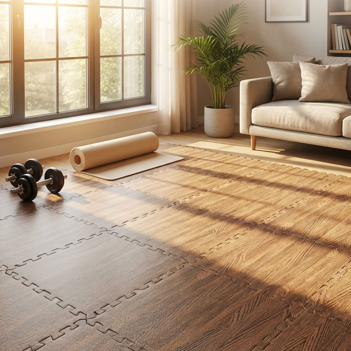 木目調インターロッキングEVAフォームフロアタイル、24枚パ - Woodworking Thicknesser のレビューと価格